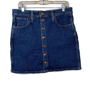 Madewell Button Front Mini Jean Skirt NWOT